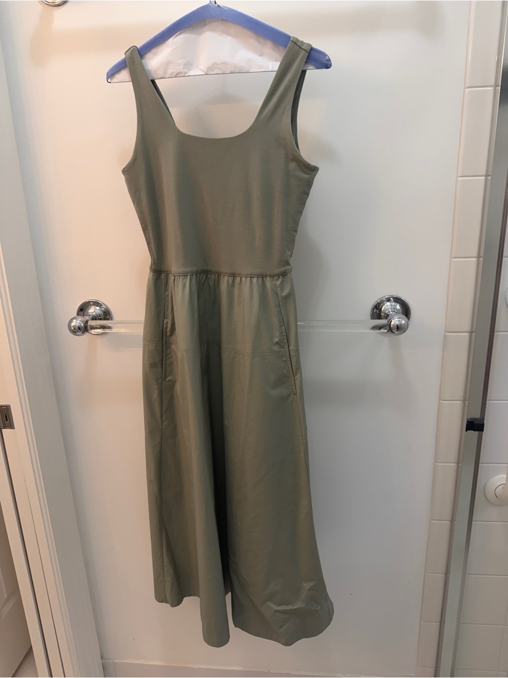 Everlane Sleeveless Olive Green Midi Dress